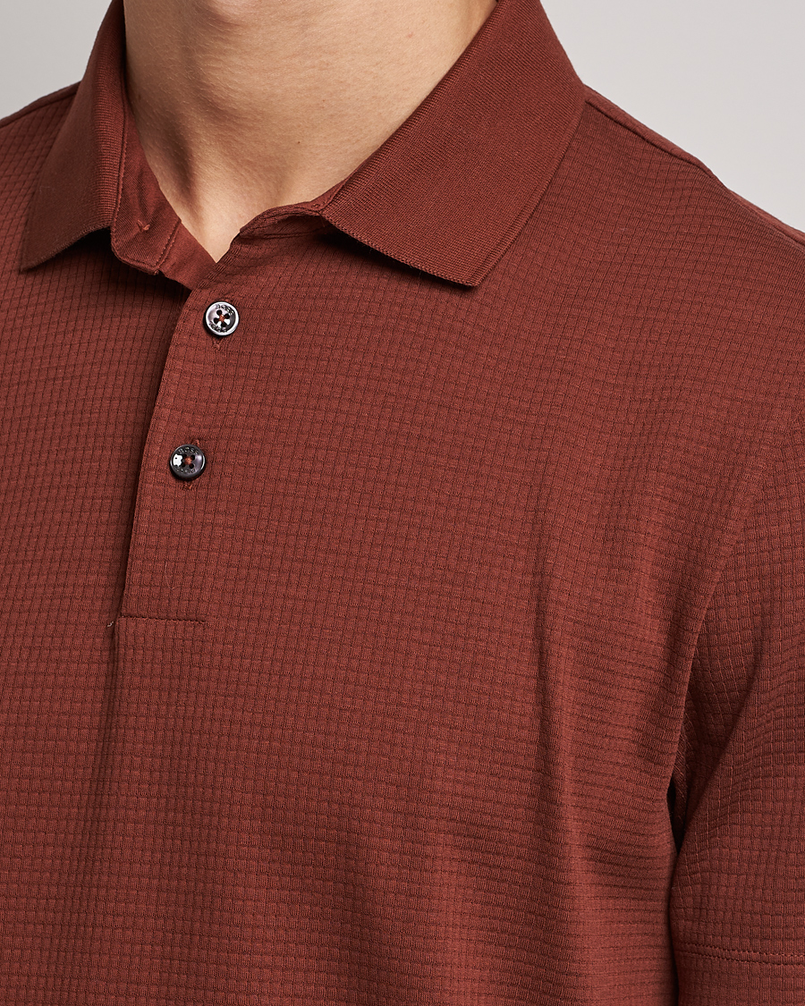 Men | Polo Shirts | BOSS BLACK | Pitton Waffle Polo Medium Brown