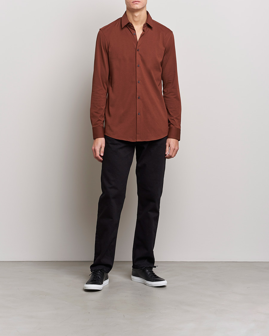 Men | Shirts | BOSS BLACK | Hank 4-Way Stretch Shirt Medium Brown