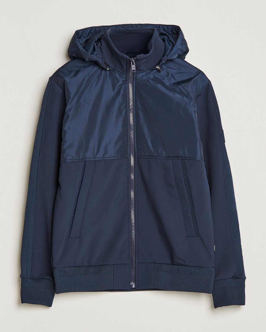 Men | Coats & Jackets | BOSS BLACK | Seeger Hybrid Jacket Dark Blue