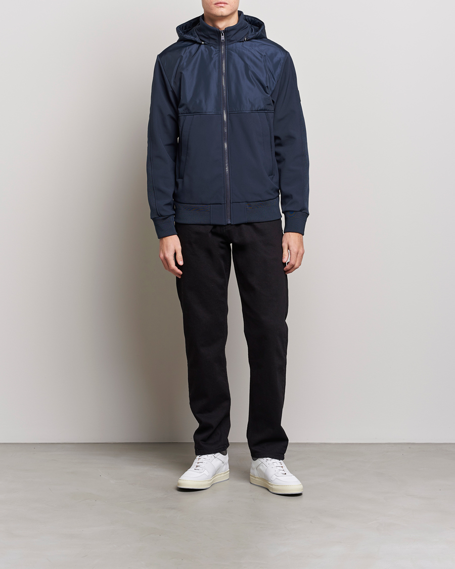 Men | Coats & Jackets | BOSS | Seeger Hybrid Jacket Dark Blue