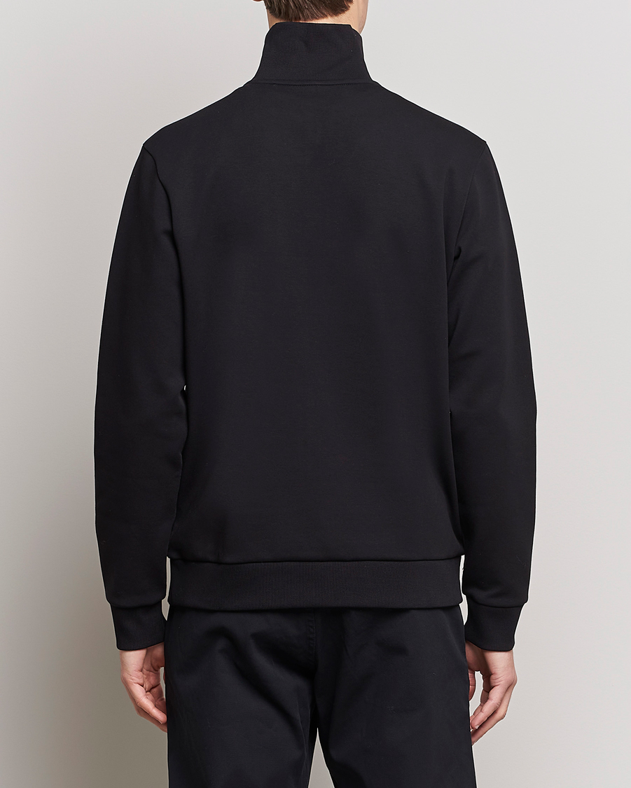 Men | Sweaters & Knitwear | BOSS GREEN | Center Logo Half Zip Black