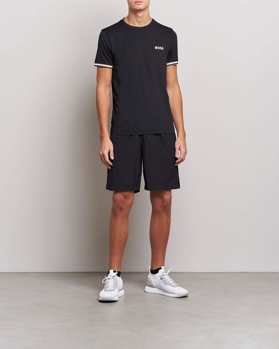 Men | T-Shirts | BOSS GREEN | Performance MB Crew Neck T-Shirt Black