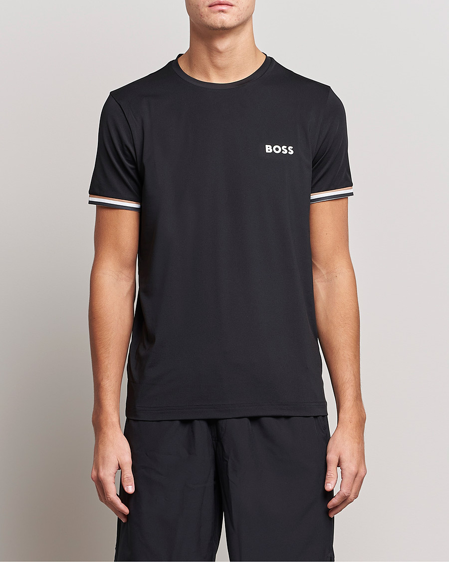 Men | BOSS | BOSS Athleisure | Performance MB Crew Neck T-Shirt Black