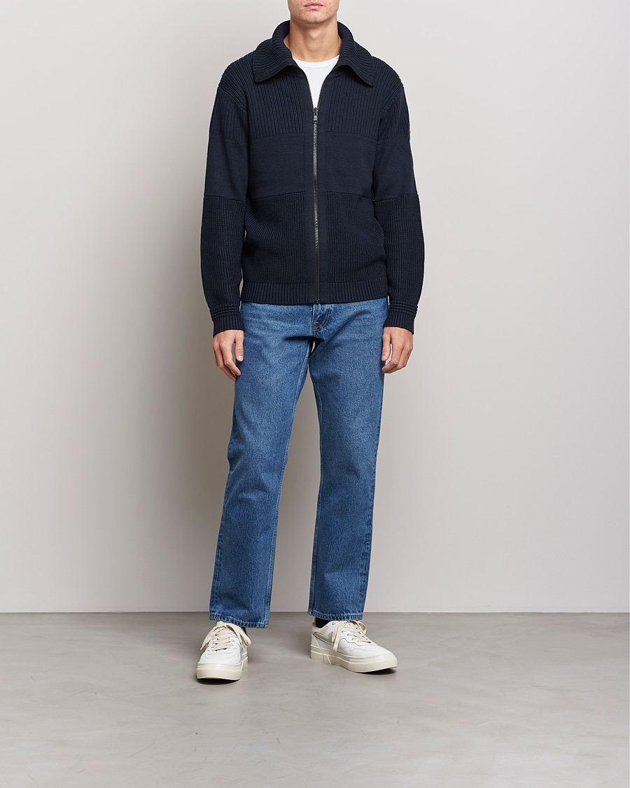 Men | Sweaters & Knitwear | BOSS ORANGE | Kamondo Full Zip Sweater Dark Blue