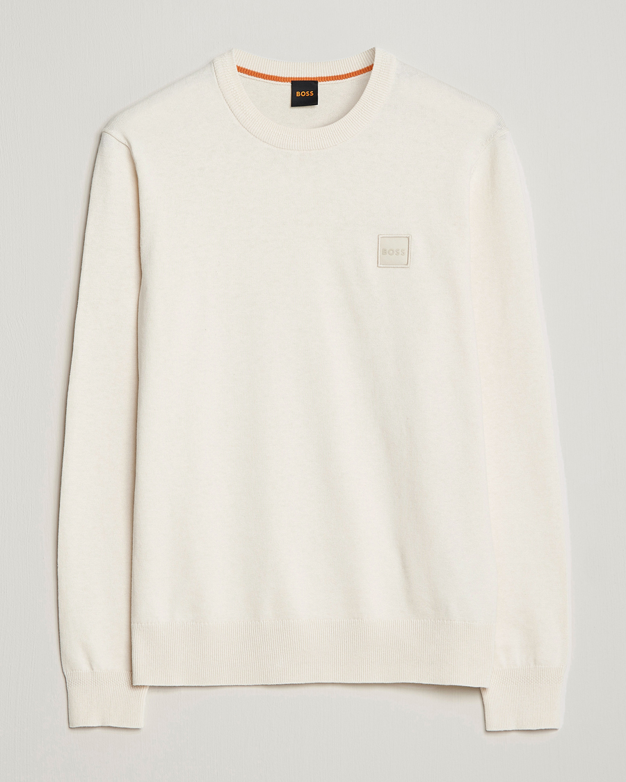 Men | Sweaters & Knitwear | BOSS ORANGE | Kanovano Knitted Sweater Open White