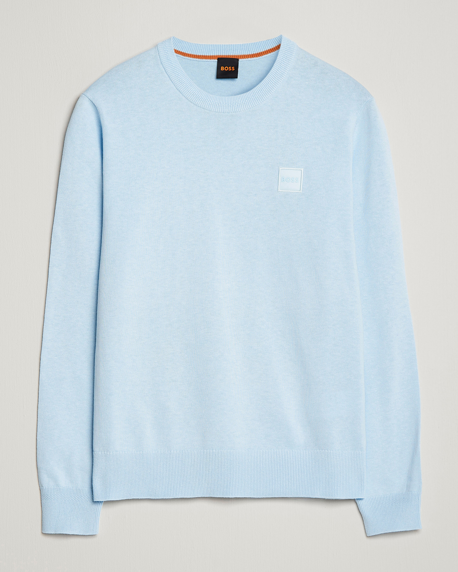 Men | Sweaters & Knitwear | BOSS ORANGE | Kanovano Knitted Sweater Open Blue