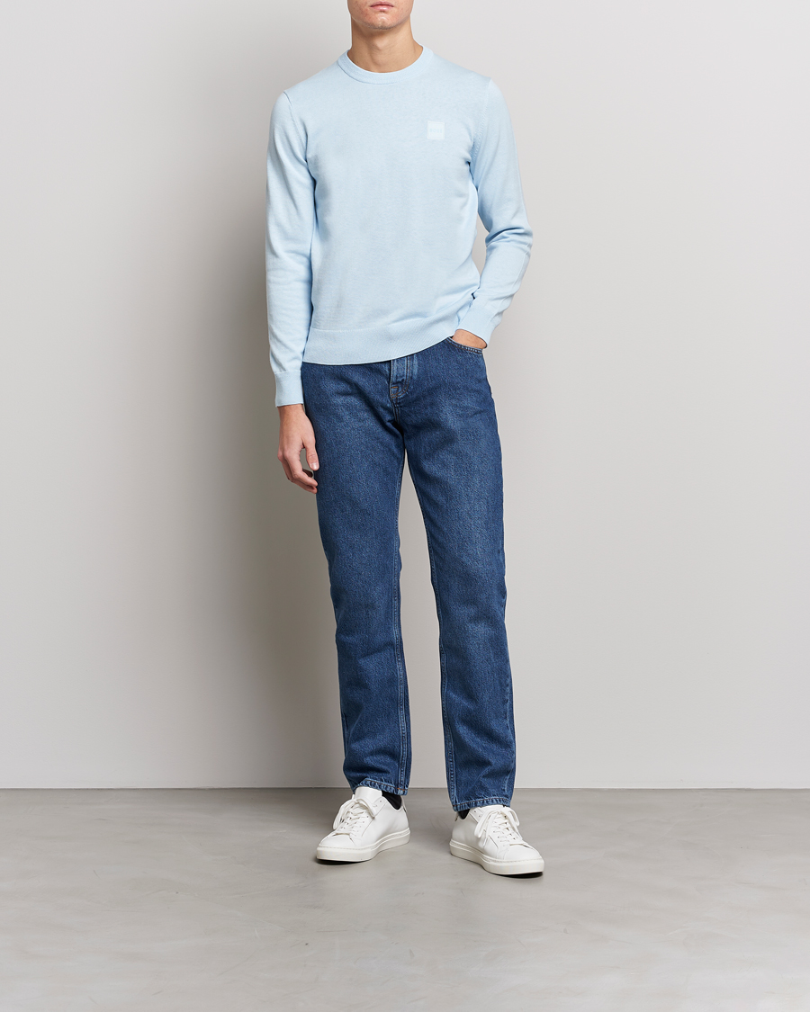 Men | Sweaters & Knitwear | BOSS ORANGE | Kanovano Knitted Sweater Open Blue