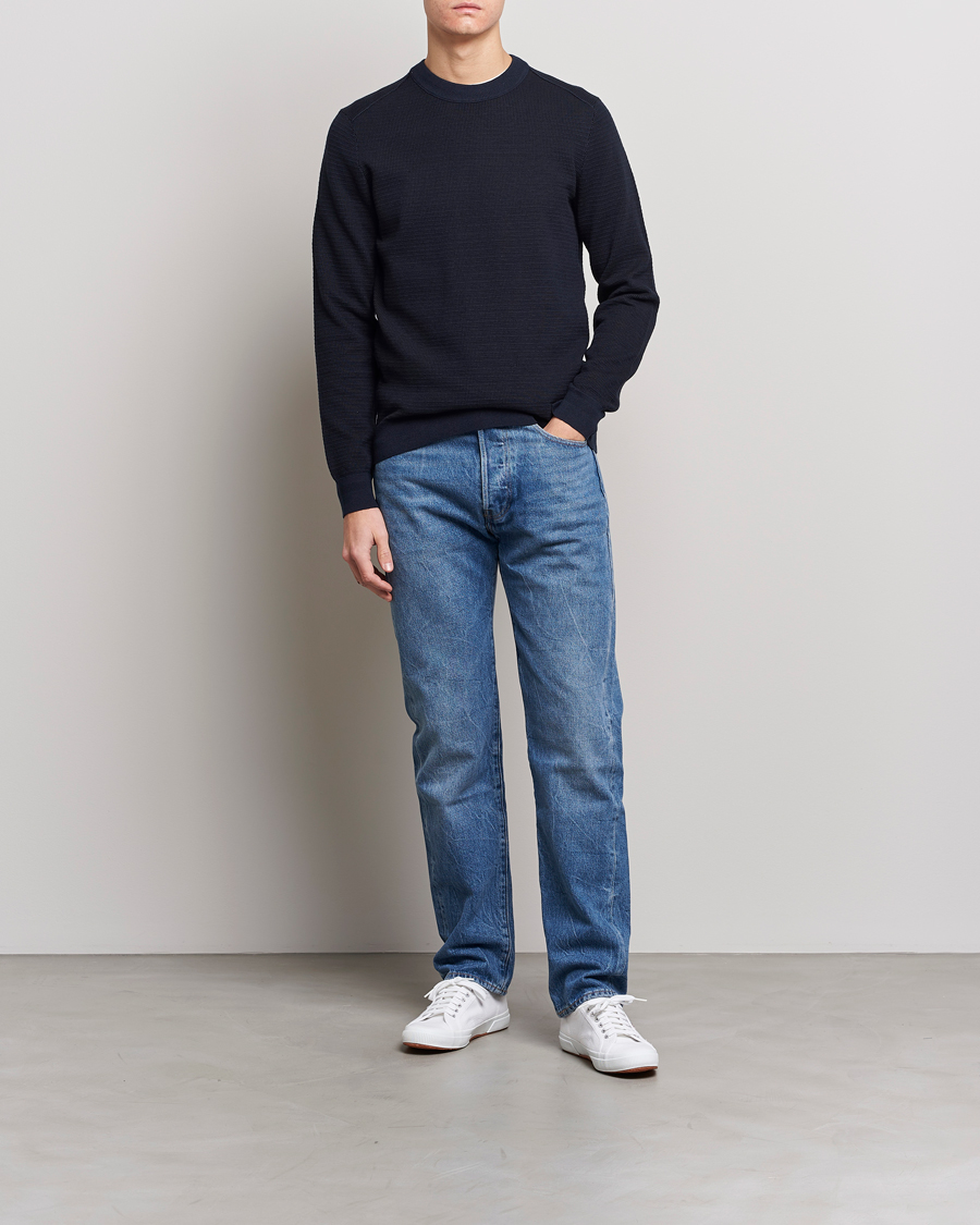 Men | Sweaters & Knitwear | BOSS ORANGE | Abovemo Knitted Sweater Dark Blue