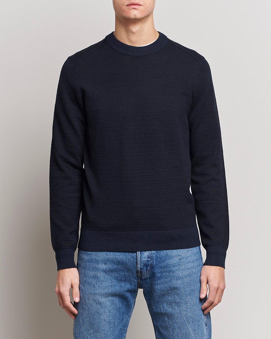 Men | Sweaters & Knitwear | BOSS ORANGE | Abovemo Knitted Sweater Dark Blue