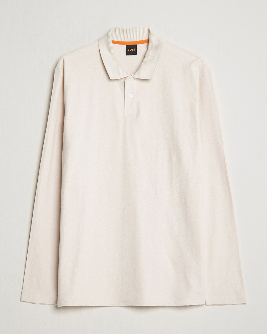 Men | Sweaters & Knitwear | BOSS ORANGE | Pecollege Knitted Polo Open White