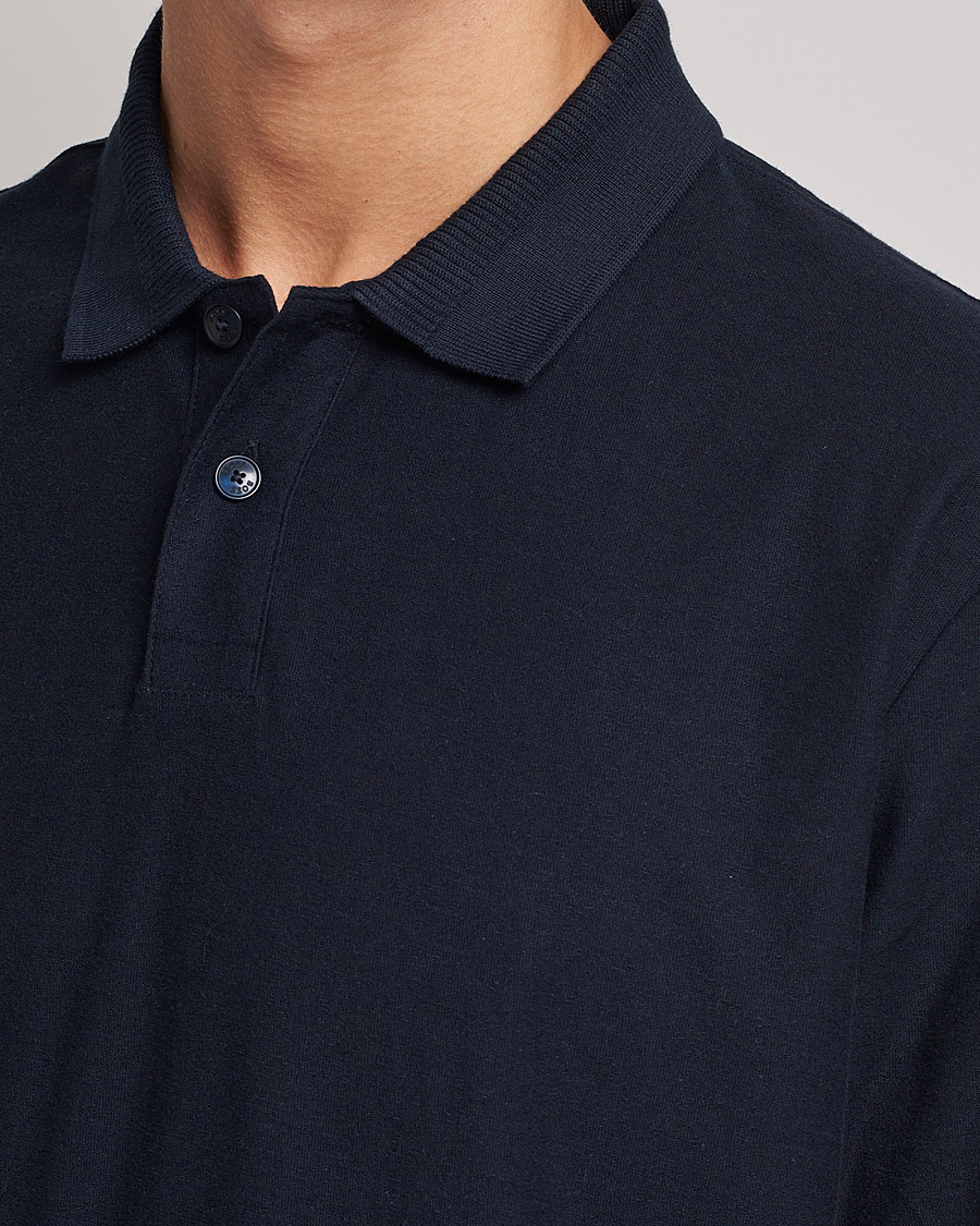 Men | Sweaters & Knitwear | BOSS ORANGE | Pecollege Knitted Polo Dark Blue