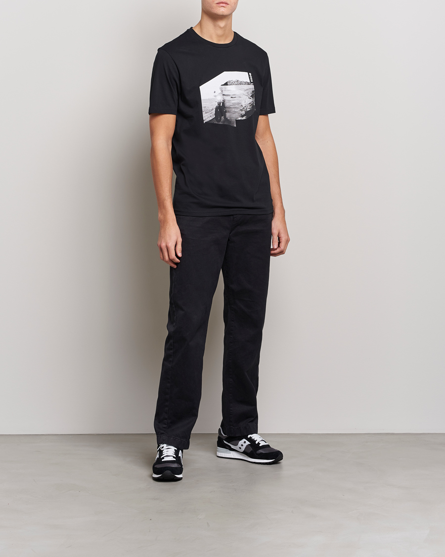Men | T-Shirts | BOSS ORANGE | Teglow Photoprint Crew Neck T-Shirt Black