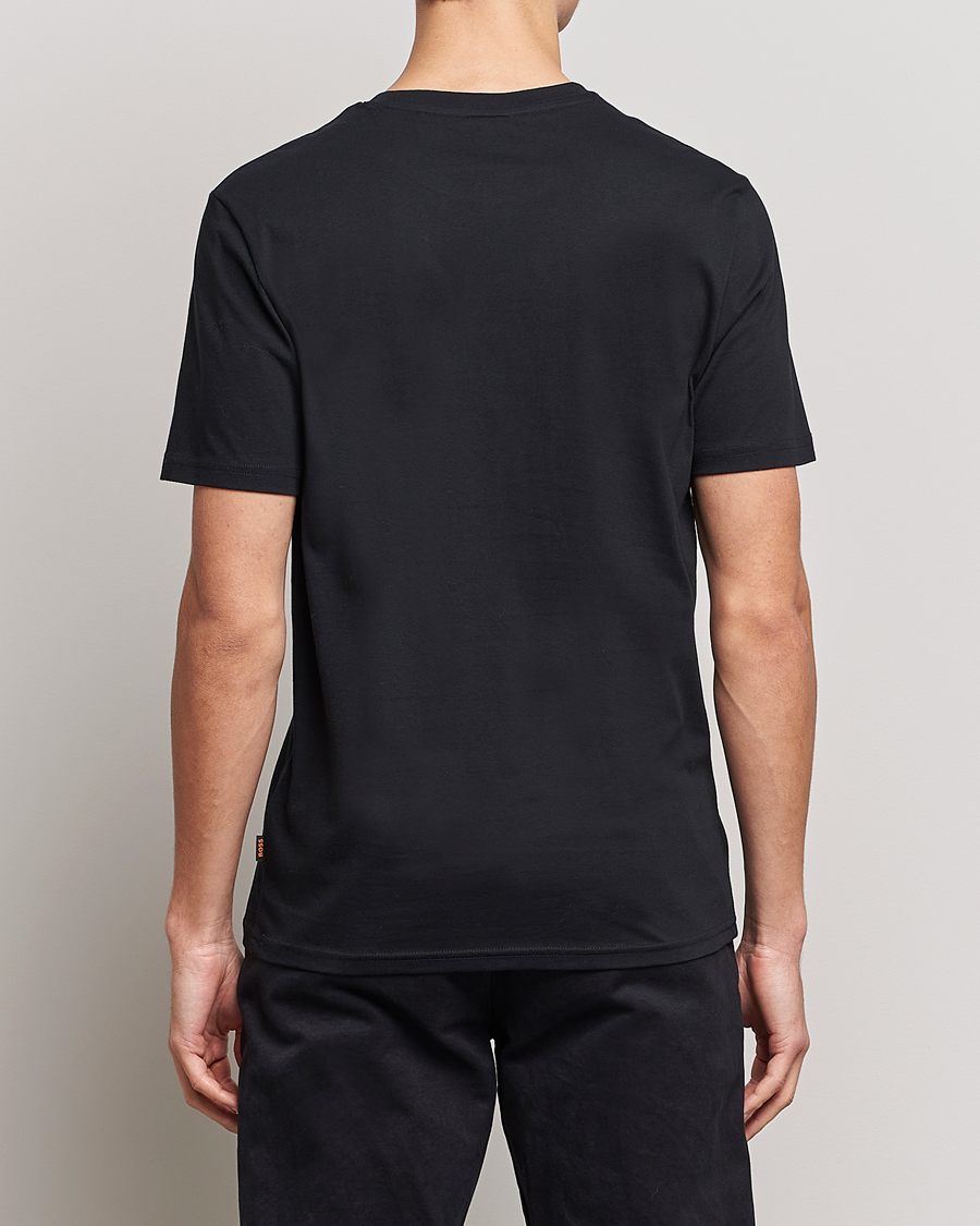 Men | T-Shirts | BOSS ORANGE | Teglow Photoprint Crew Neck T-Shirt Black