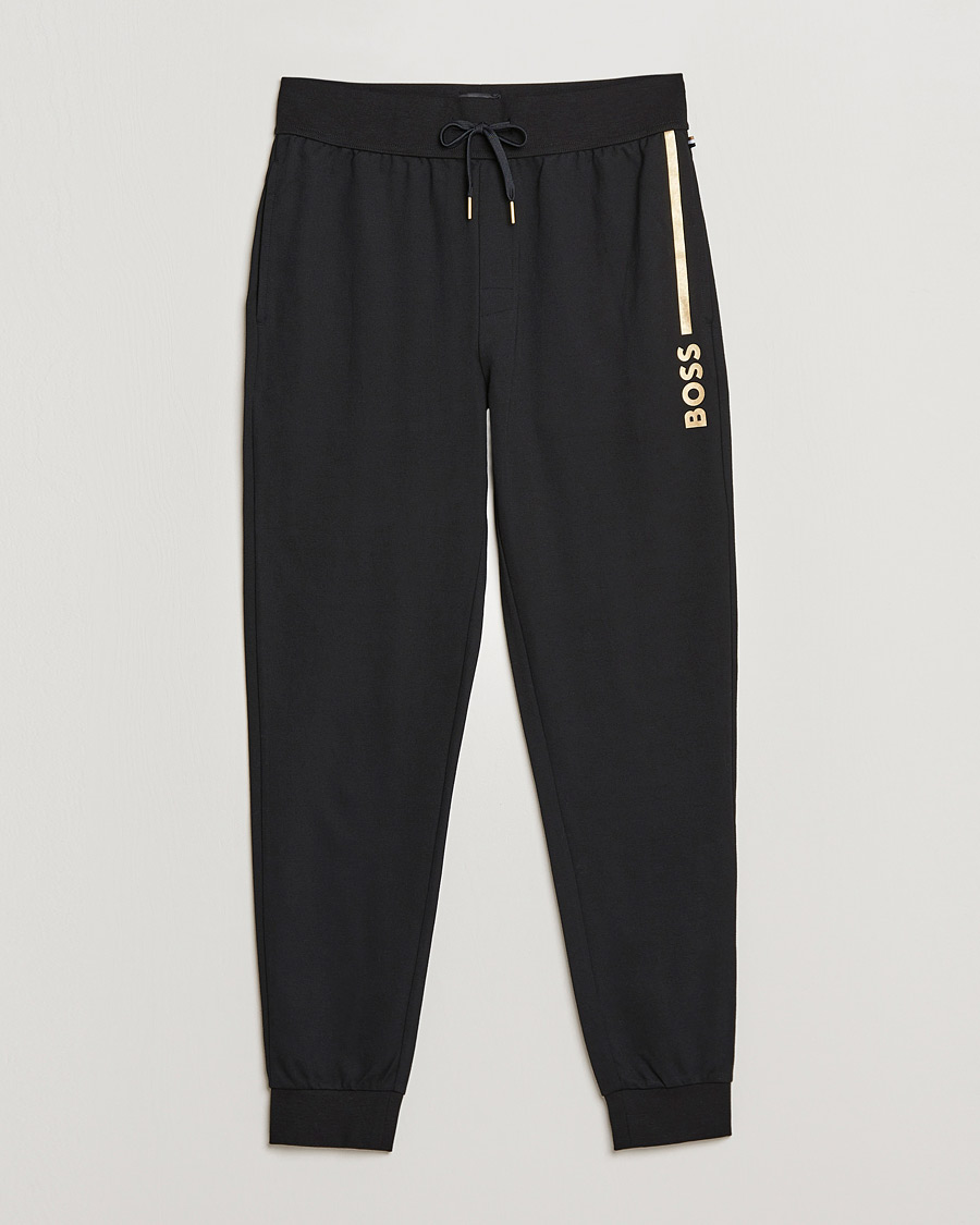 Men | Trousers | BOSS BLACK | Tracksuit Sweatpants Black/Gold