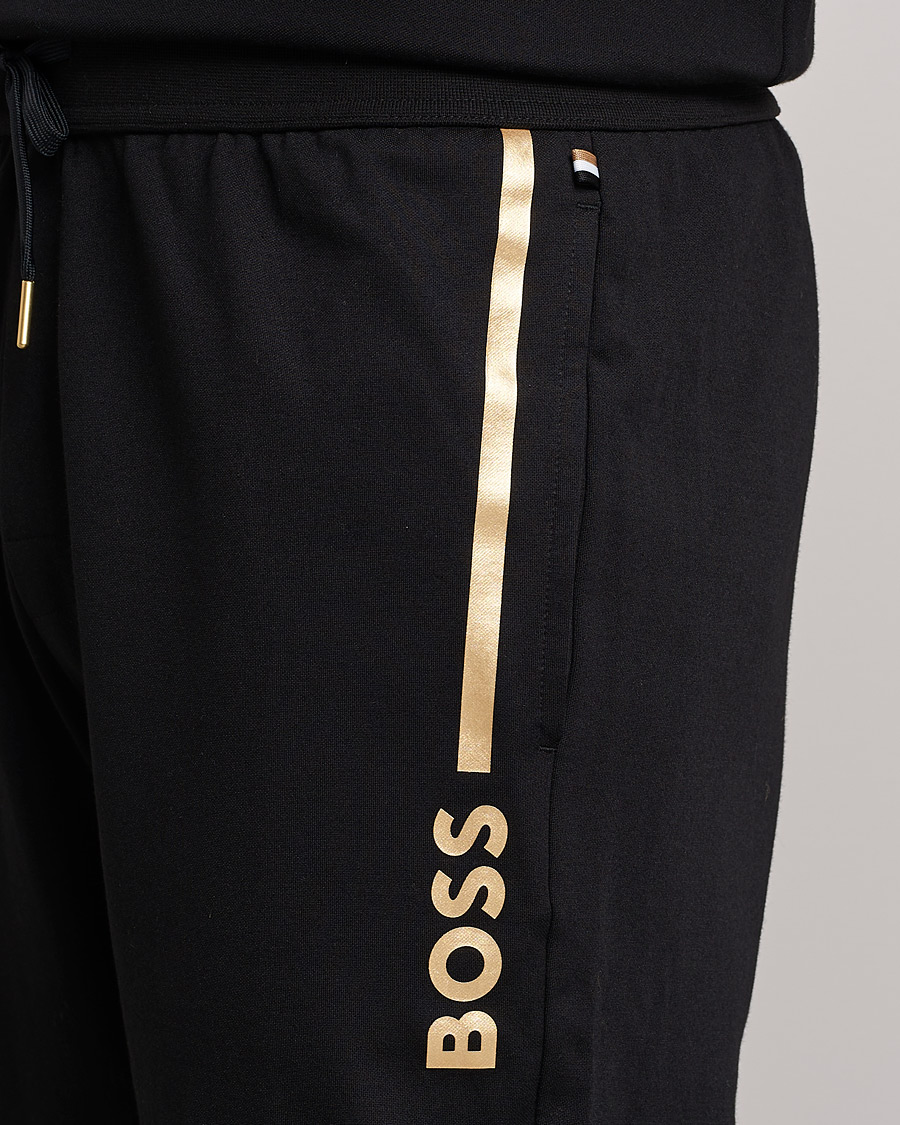 Men | Trousers | BOSS BLACK | Tracksuit Sweatpants Black/Gold
