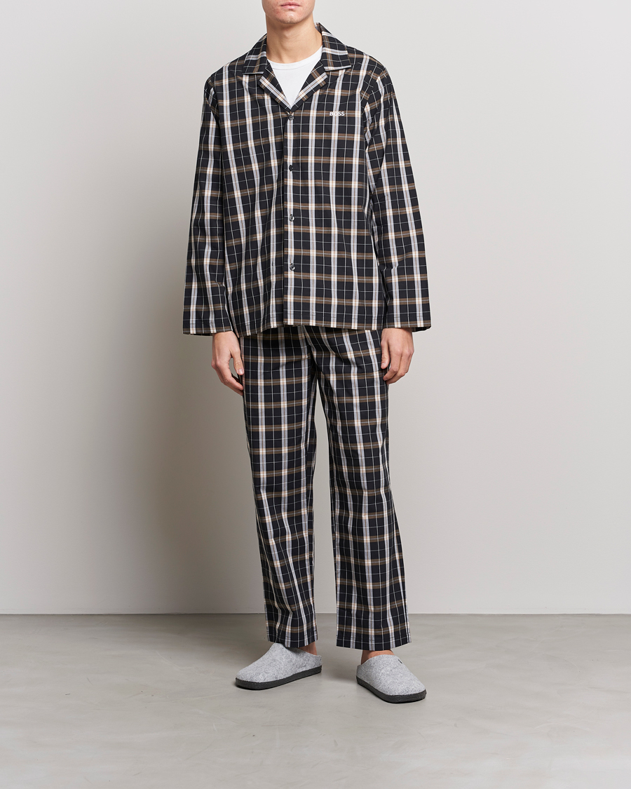 Men | Urban Checked Pyjama Set Black/Beige | BOSS BLACK | Urban Checked Pyjama Set Black/Beige