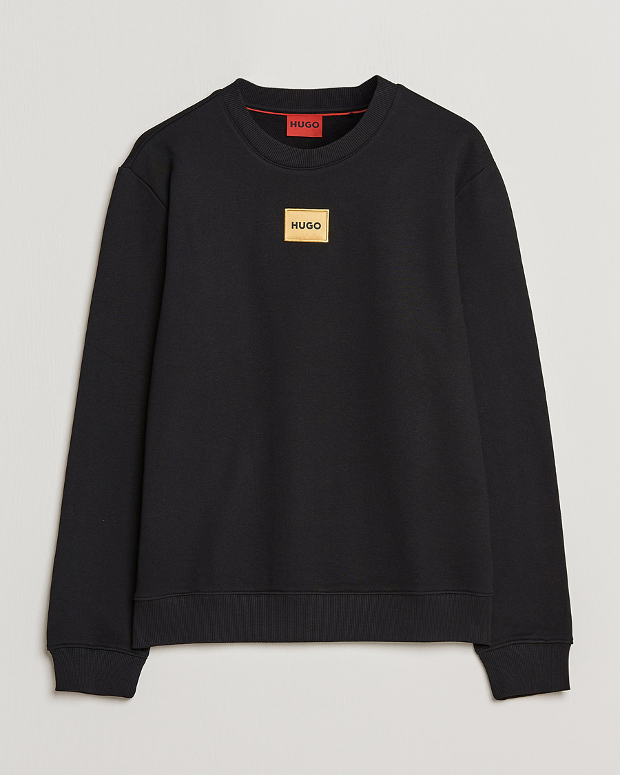 Men | Sweaters & Knitwear | HUGO | Diragol Crew Neck Sweatshirt Black