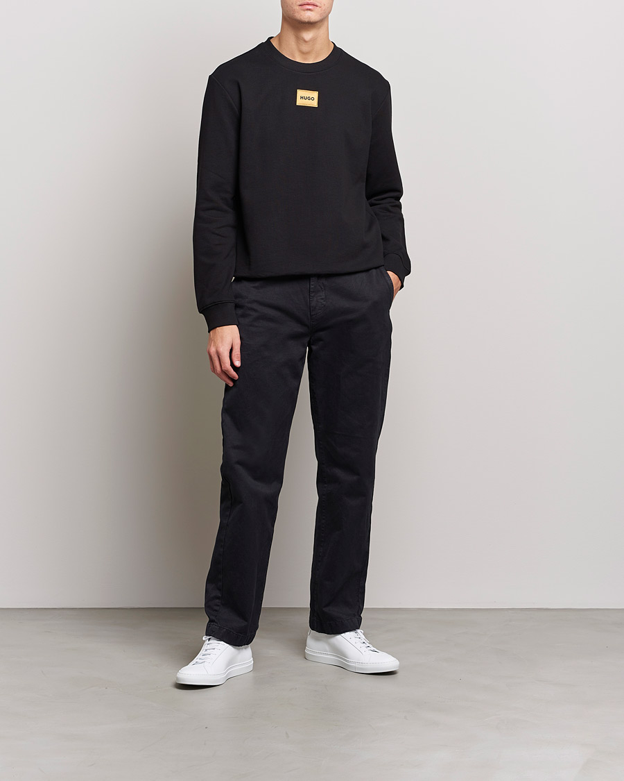 Men | Sweaters & Knitwear | HUGO | Diragol Crew Neck Sweatshirt Black