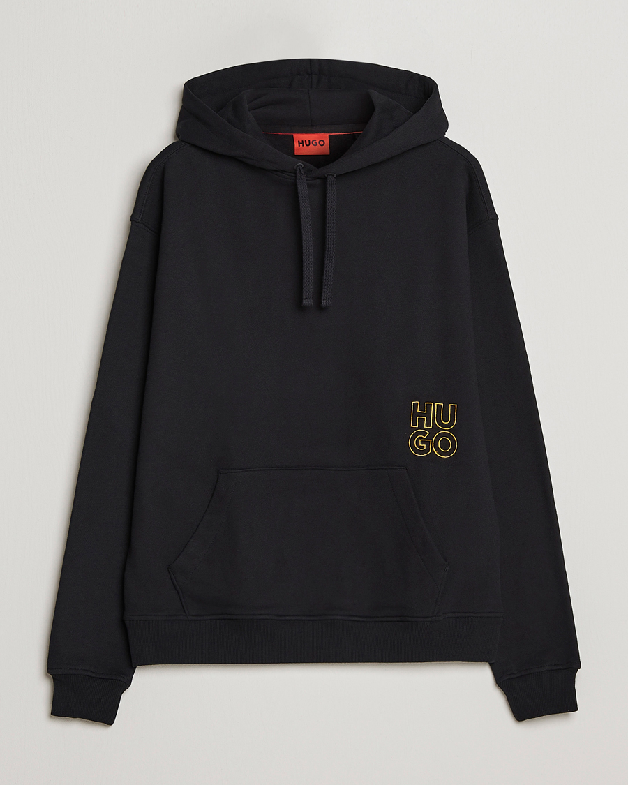 Men | Sweaters & Knitwear | HUGO | Dandrill Hoodie Black