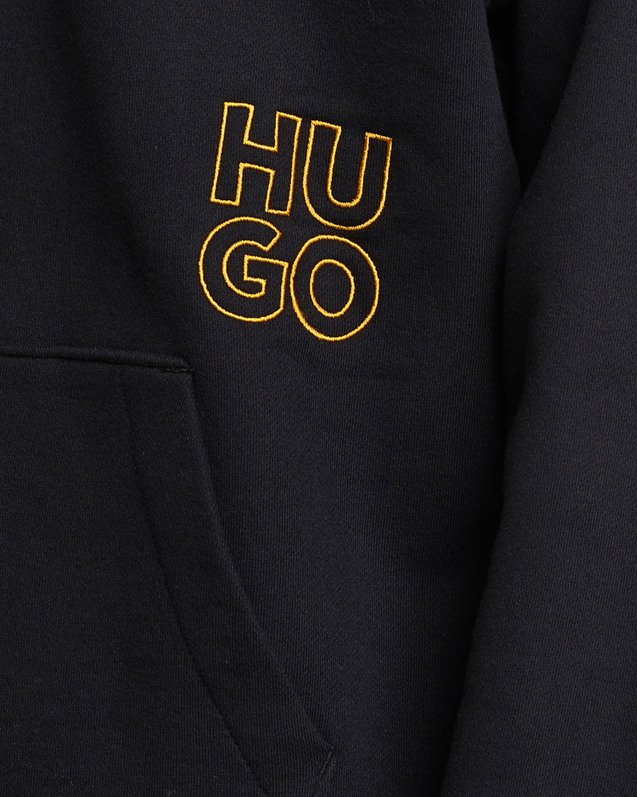 Men | Sweaters & Knitwear | HUGO | Dandrill Hoodie Black