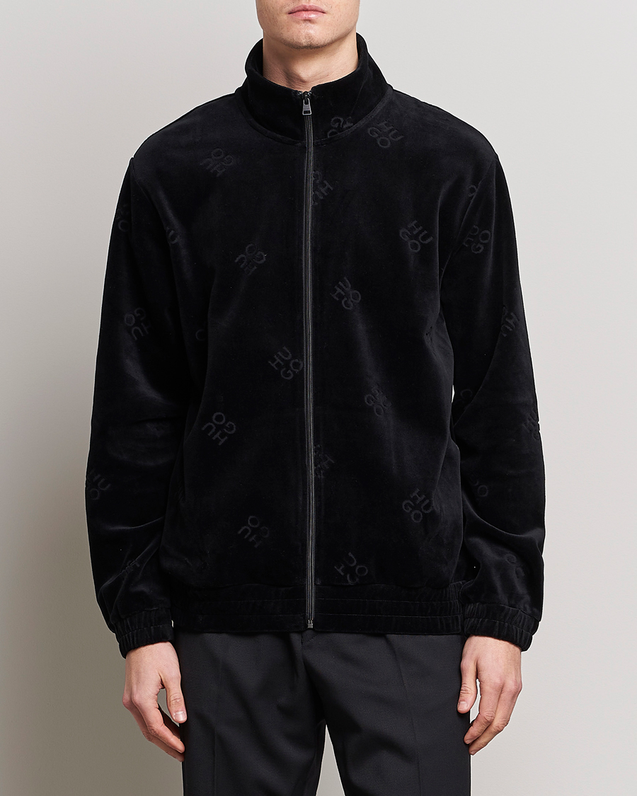 Men | Full-zip | HUGO | Dornbill Velvet Full Zip Jacket Black