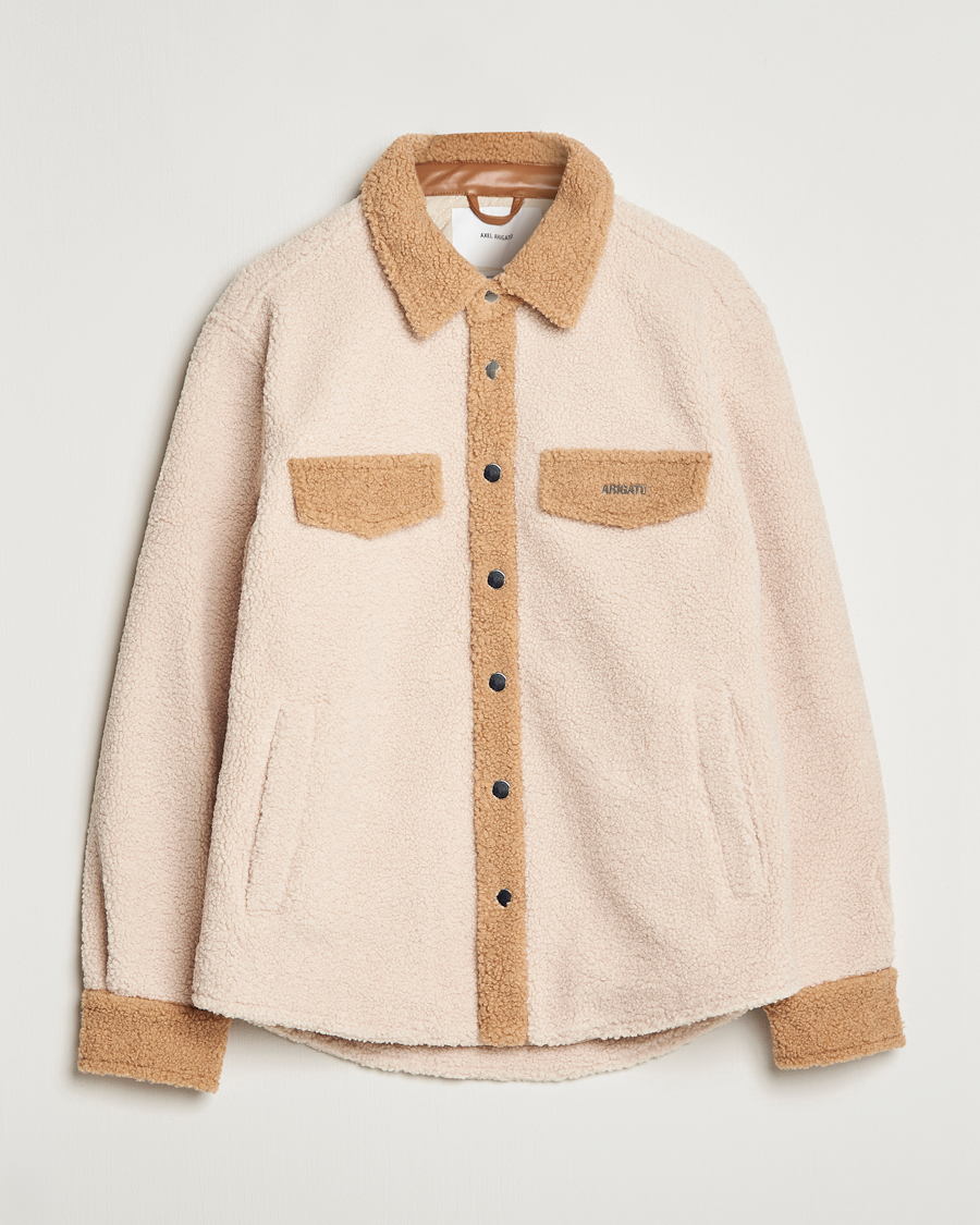 Axel Arigato Aspen Colorblock Overshirt Pale Beige at CareOfCarl.com