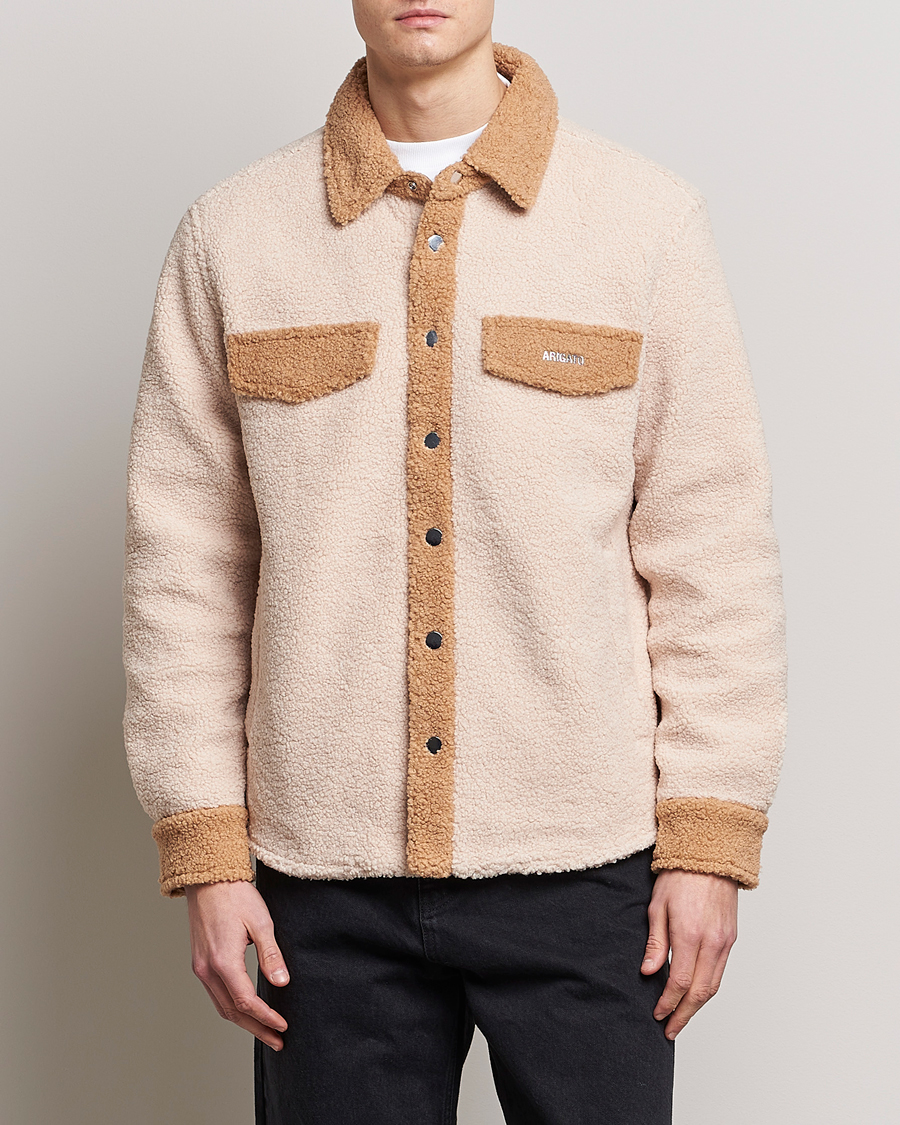 Men | Coats & Jackets | Axel Arigato | Aspen Colorblock Overshirt Pale Beige