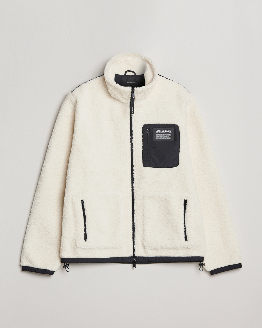 Men | Sweaters & Knitwear | Axel Arigato | Billie Fleece Jacket Ecru