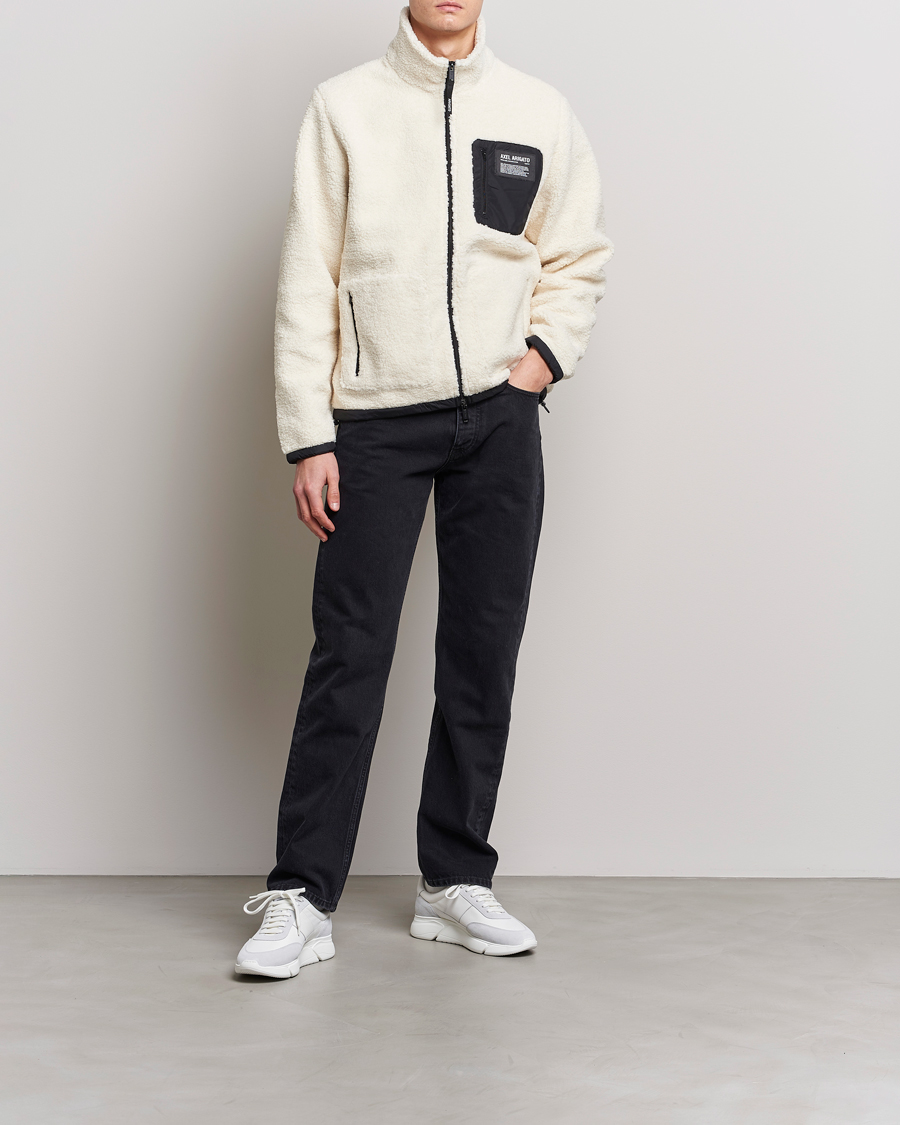 Men | Sweaters & Knitwear | Axel Arigato | Billie Fleece Jacket Ecru