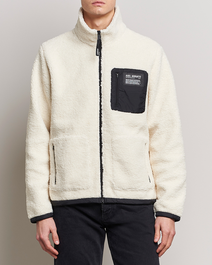 Men | Sweaters & Knitwear | Axel Arigato | Billie Fleece Jacket Ecru