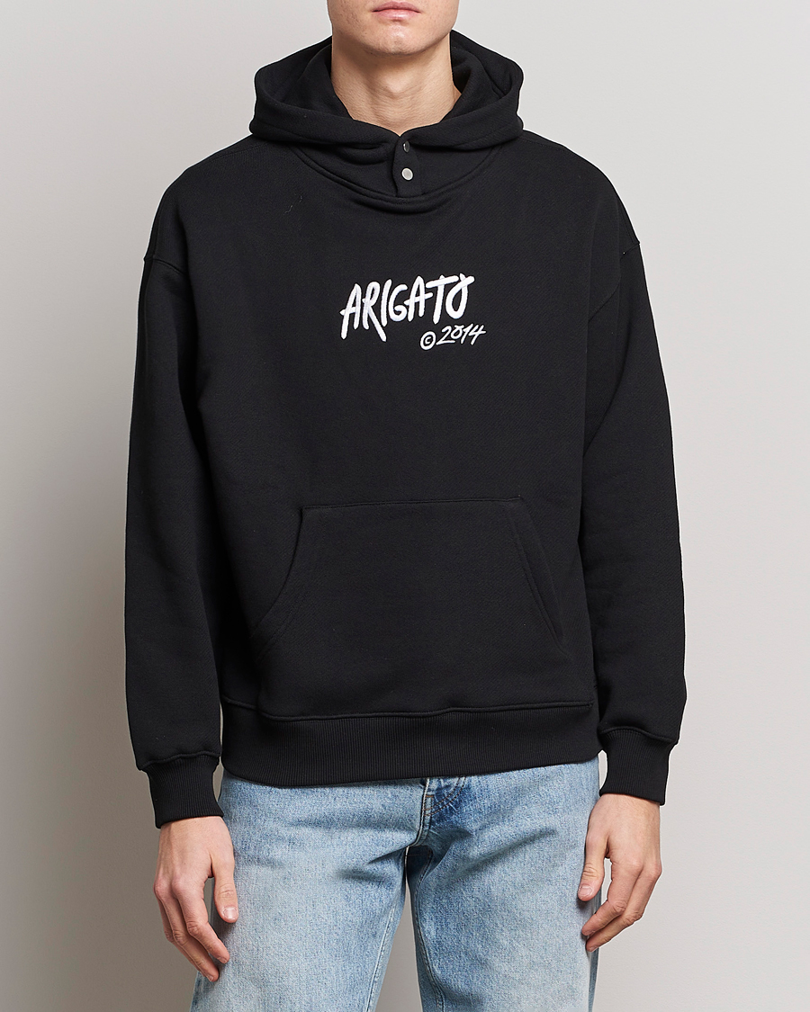 Men | Hooded Sweatshirts | Axel Arigato | Arigato Tag Hoodie Black