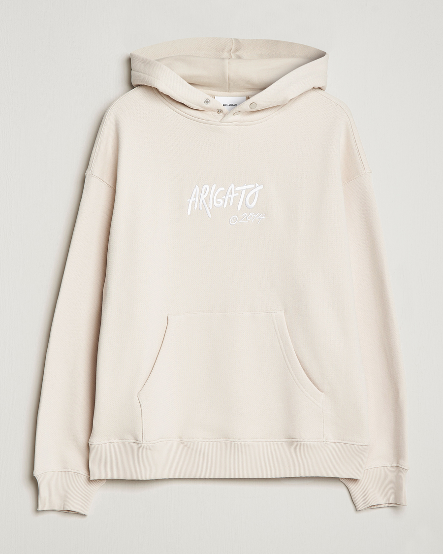 Men | Sweaters & Knitwear | Axel Arigato | Arigato Tag Hoodie Pale Beige