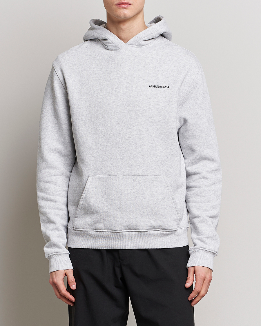 Men | Hooded Sweatshirts | Axel Arigato | Monogram Hoodie Grey Melange