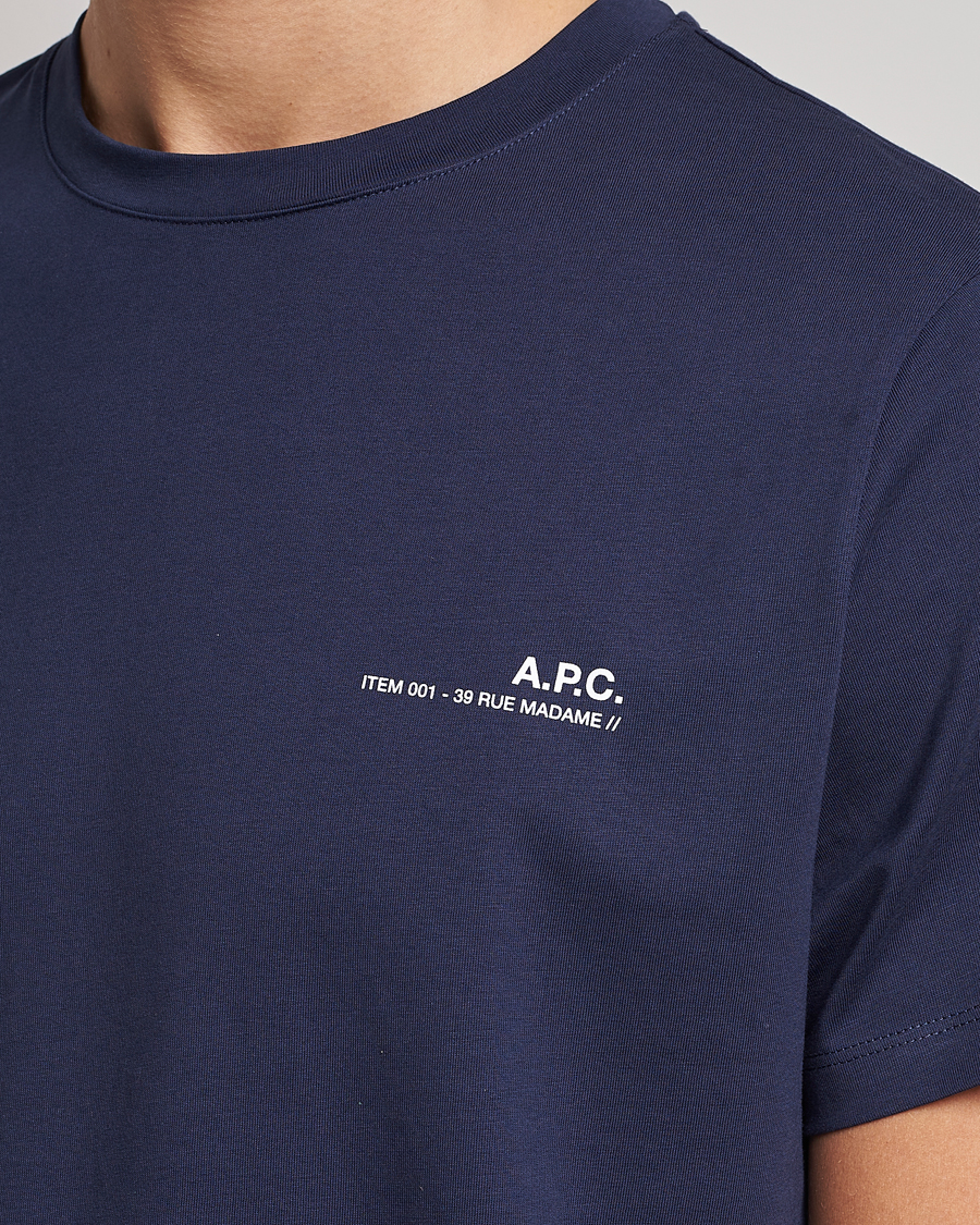 Men | T-Shirts | A.P.C. | Item T-Shirt Navy