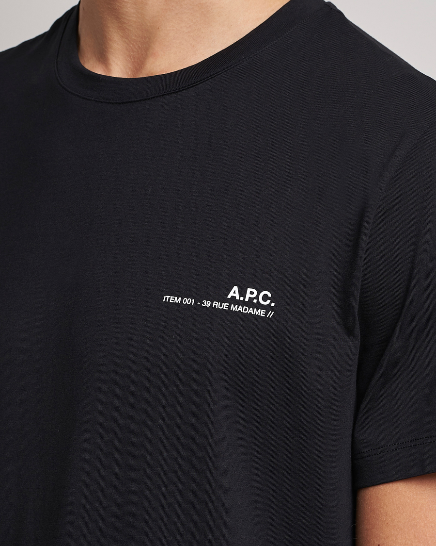 Men | T-Shirts | A.P.C. | Item T-Shirt Black