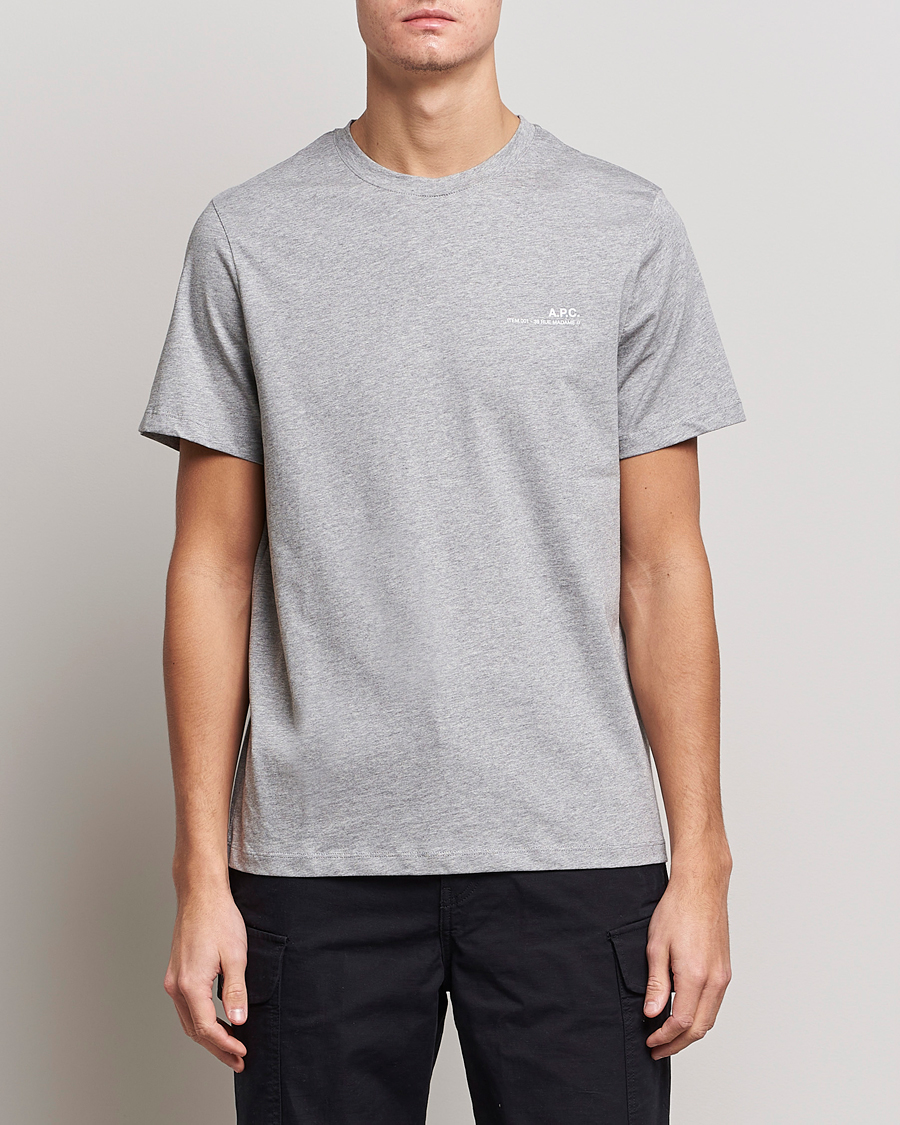 Men | Short Sleeve T-shirts | A.P.C. | Item T-Shirt Heather Grey