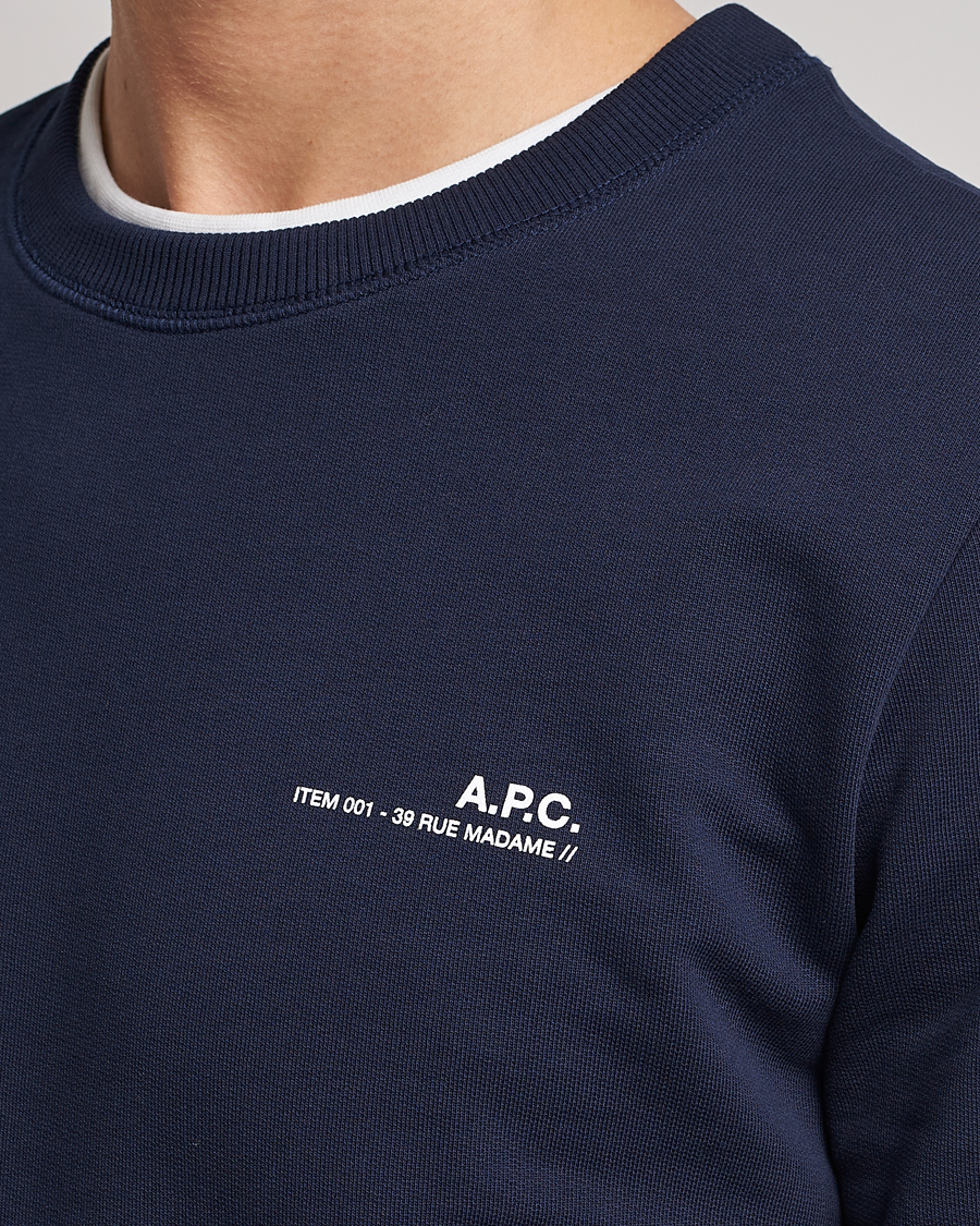 Men | Sweaters & Knitwear | A.P.C. | Item Sweatshirt Navy