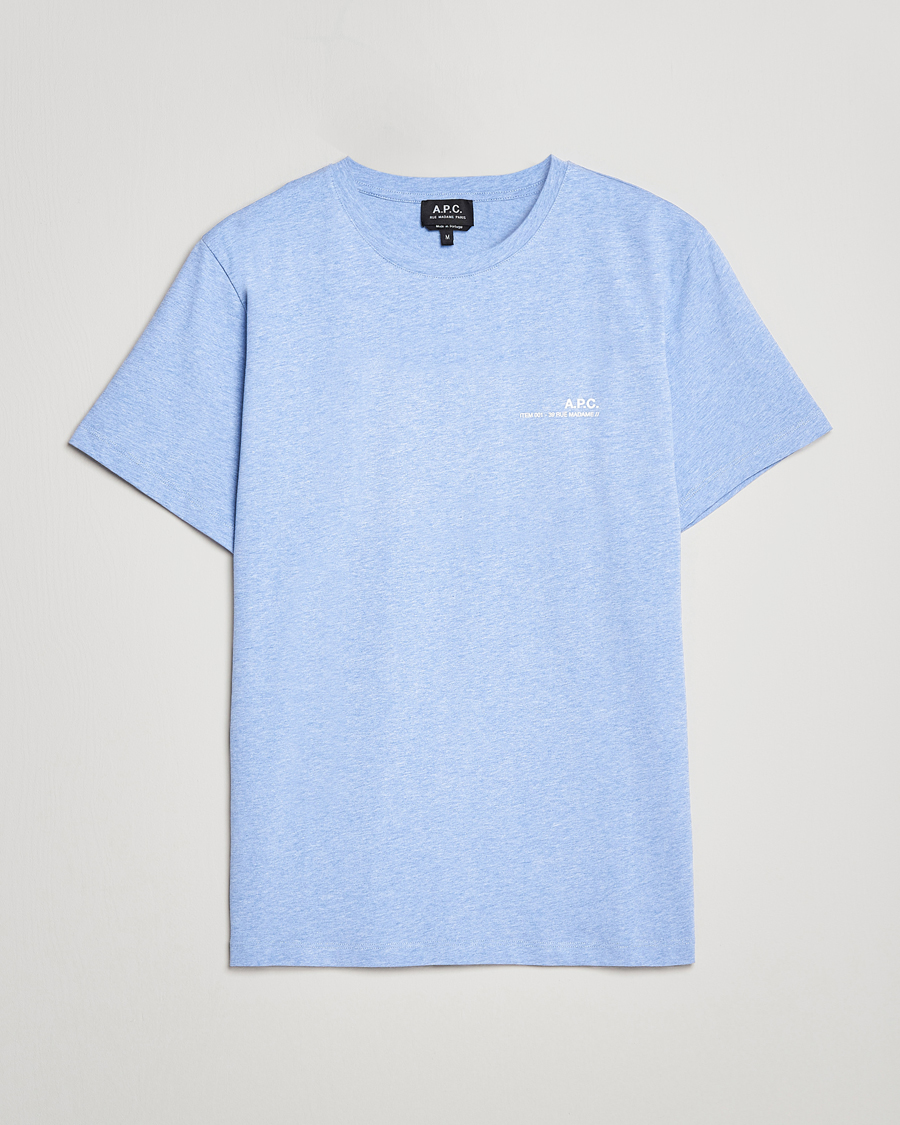 Men | T-Shirts | A.P.C. | Item T-Shirt Bleu Ciel