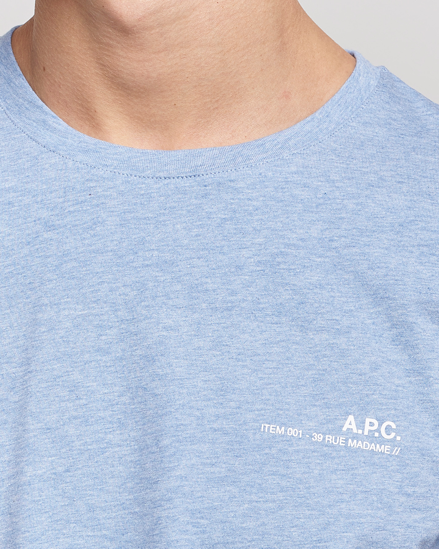 Men | T-Shirts | A.P.C. | Item T-Shirt Bleu Ciel
