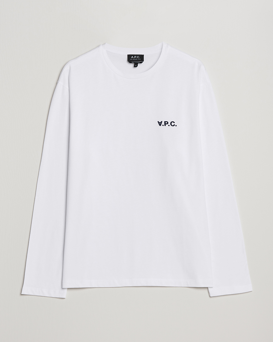 Men | T-Shirts | A.P.C. | VPC Long Sleeve T-Shirt White