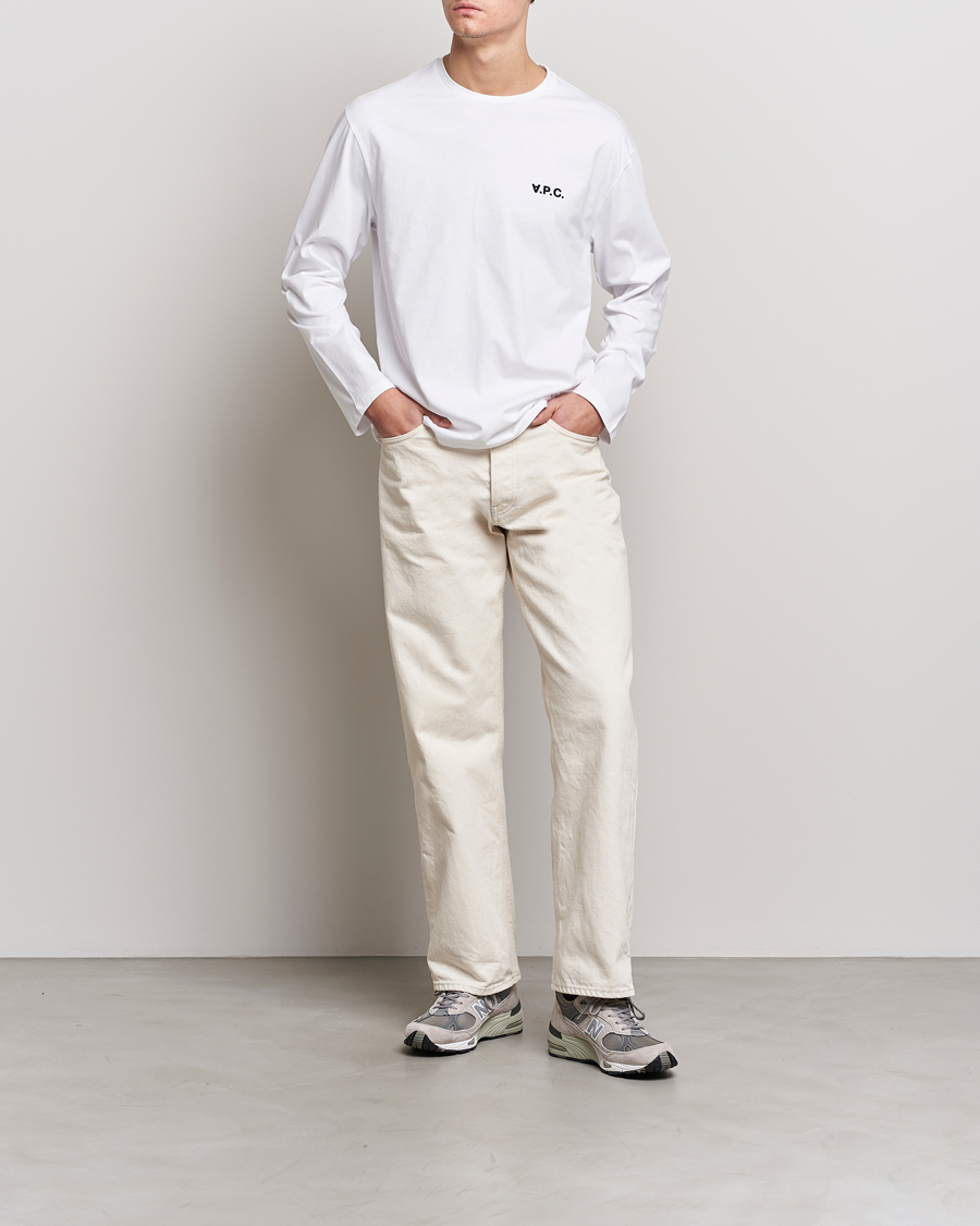 Men | T-Shirts | A.P.C. | VPC Long Sleeve T-Shirt White