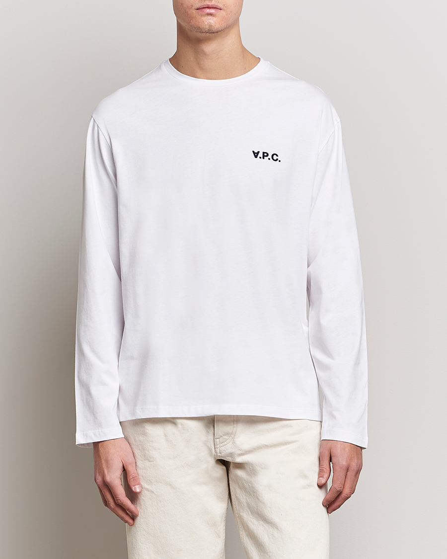 Men | T-Shirts | A.P.C. | VPC Long Sleeve T-Shirt White