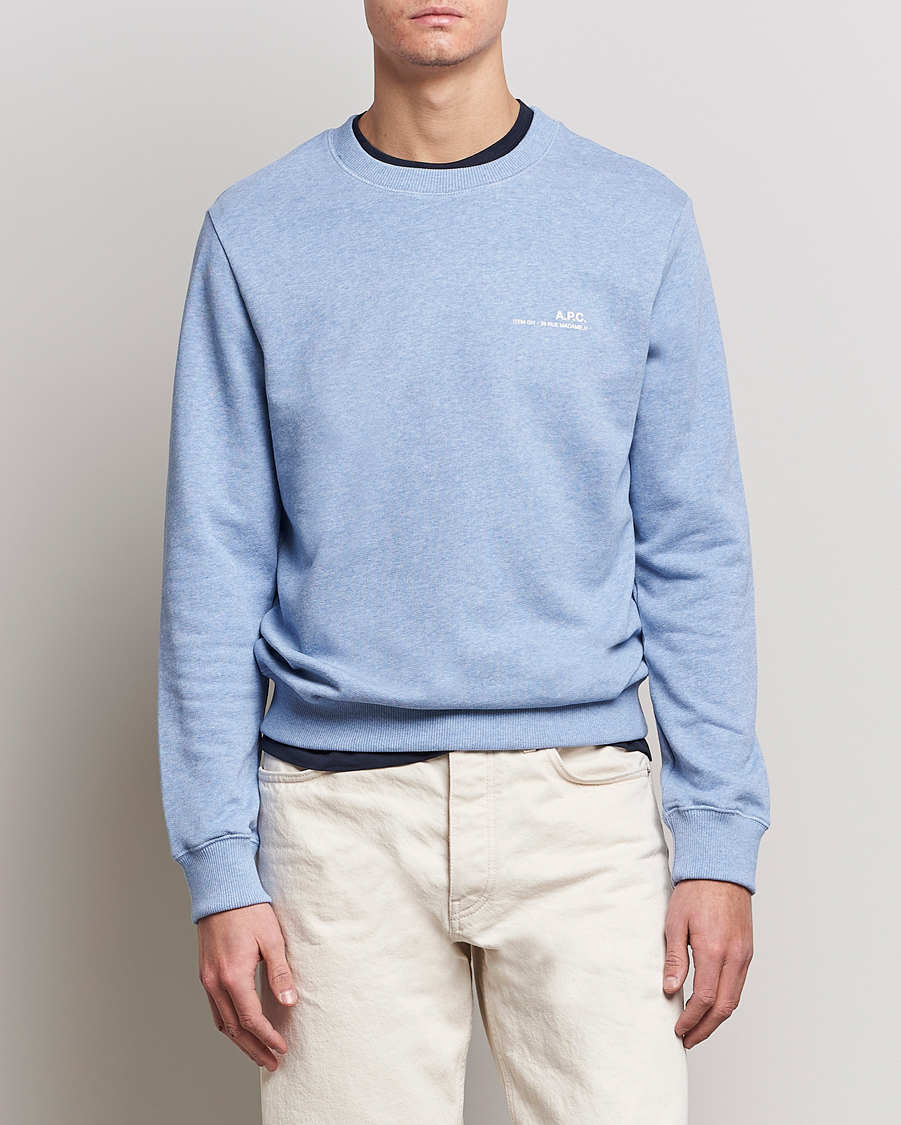 Men | Sweaters & Knitwear | A.P.C. | Item Sweatshirt Bleu Ciel