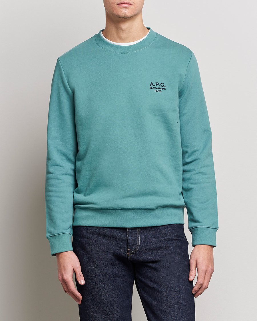 Men | Sweaters & Knitwear | A.P.C. | Rider Sweatshirt Green