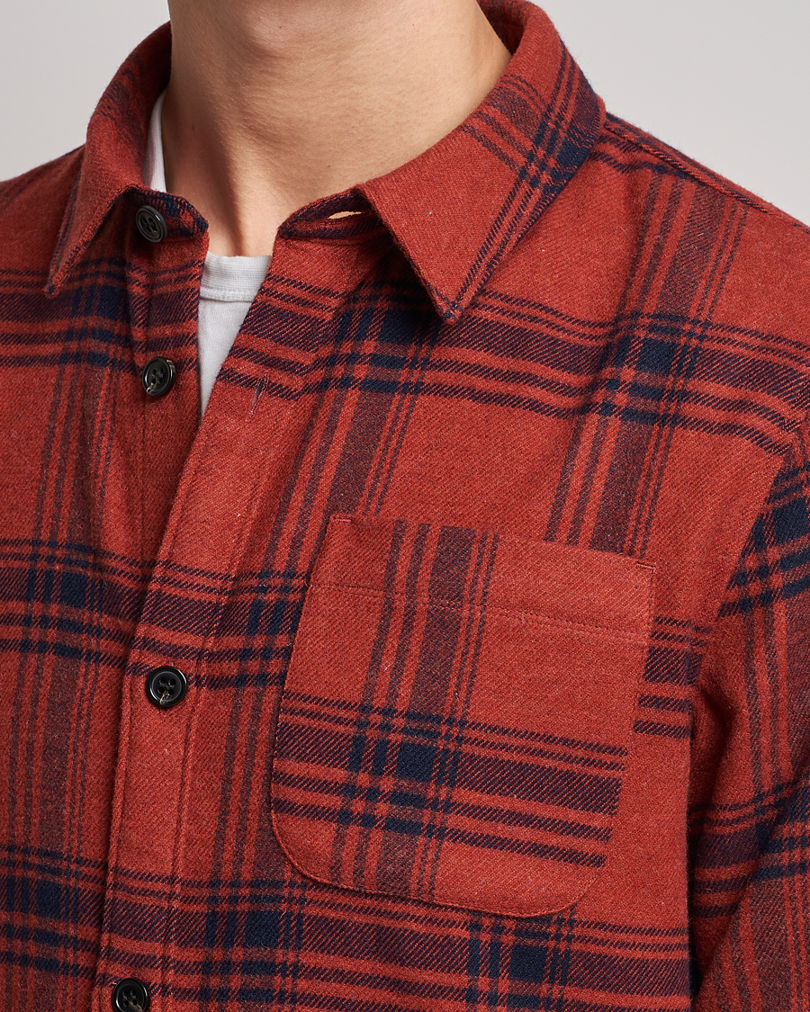Men | Shirts | A.P.C. | Trek Heavy Overshirt Brick Red