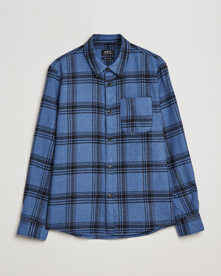 Men | Shirts | A.P.C. | Trek Heavy Overshirt Blue Check