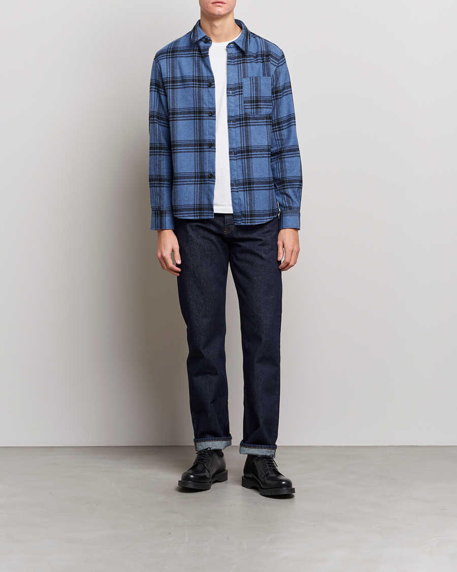 Men | Shirts | A.P.C. | Trek Heavy Overshirt Blue Check