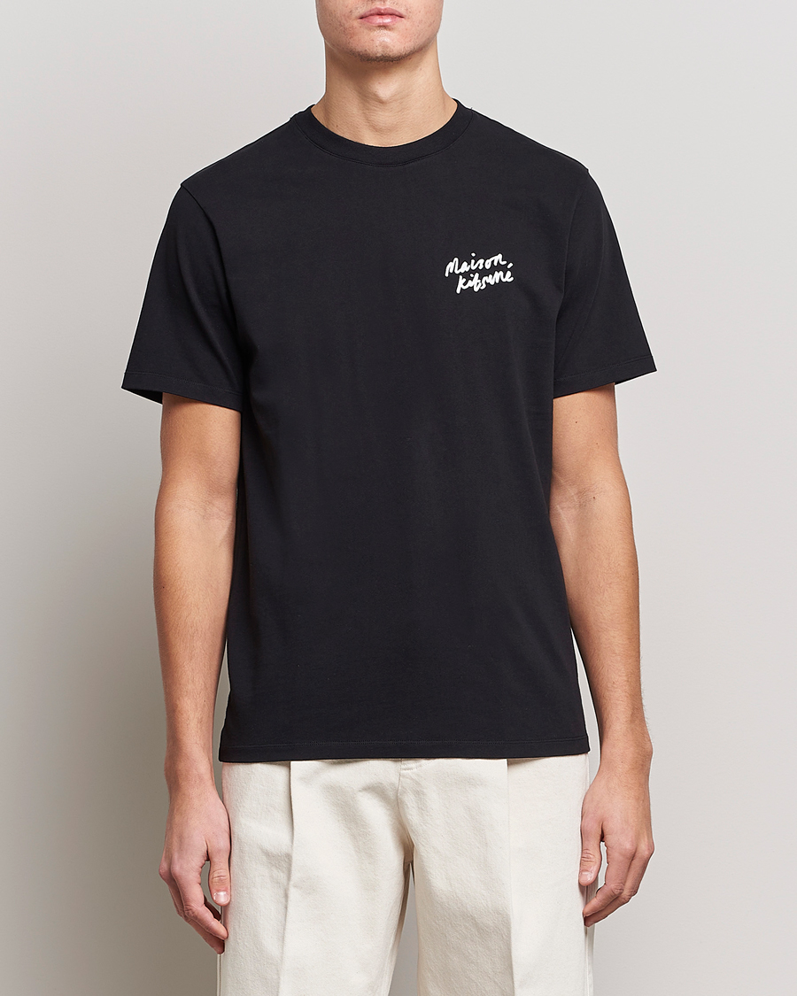 Men |  | Maison Kitsuné | Mini Handwriting T-Shirt Black