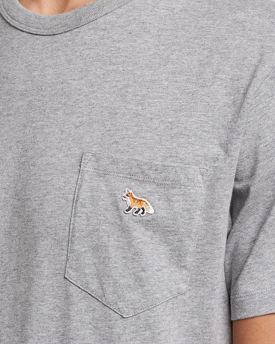 Men | T-Shirts | Maison Kitsuné | Baby Fox Patch Tee Light Grey