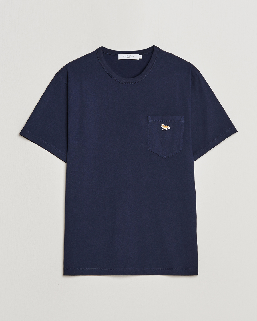 Men | T-Shirts | Maison Kitsuné | Baby Fox Patch Tee Navy